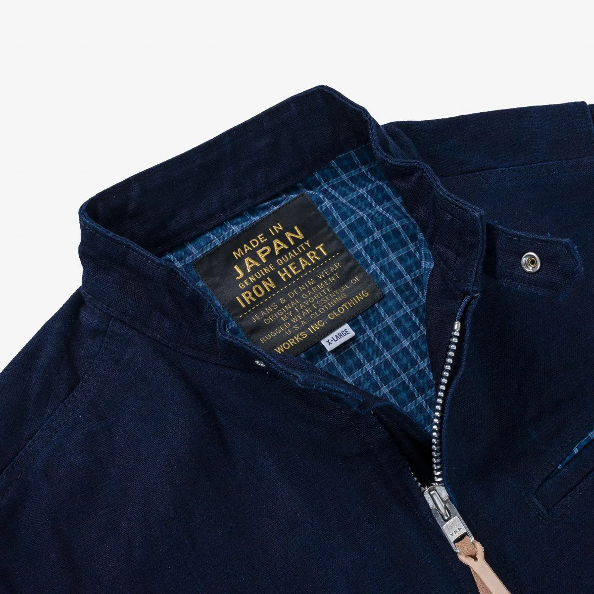 Iron Heart IHJ-135-IND 13oz Oxford Riders Jacket - Indigo