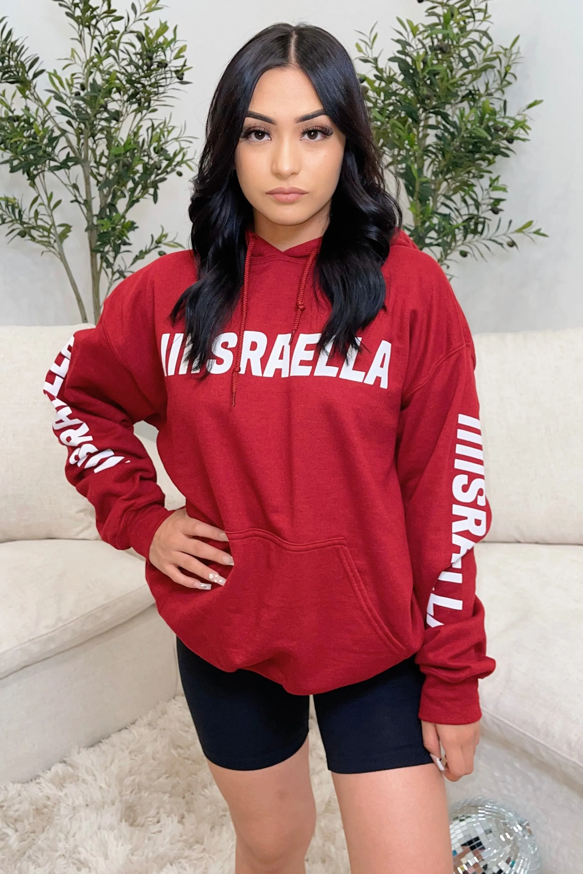 Israella Classic Hoodie (Burgundy Red)