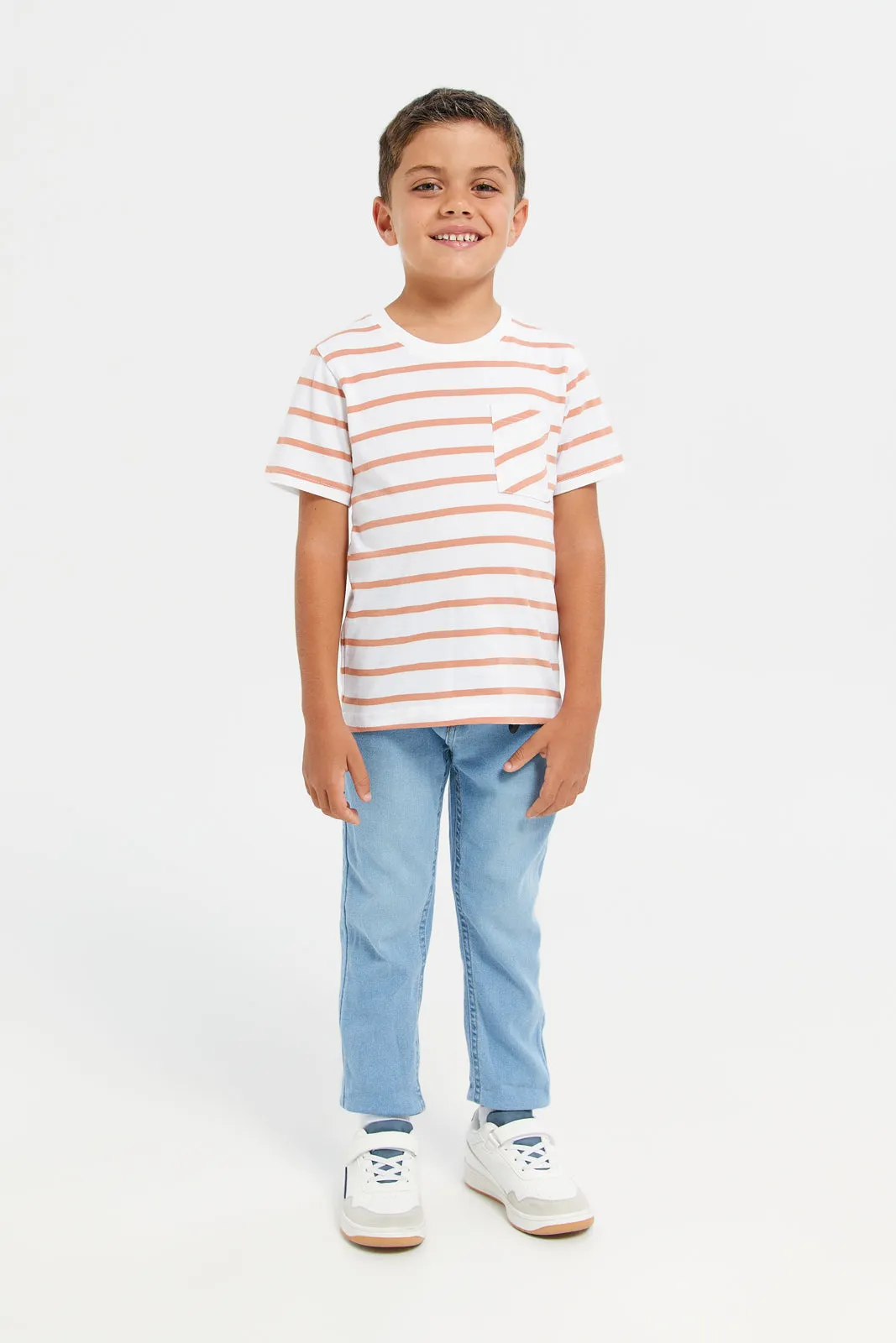 Junior Boys Blue Jeans With Accessories