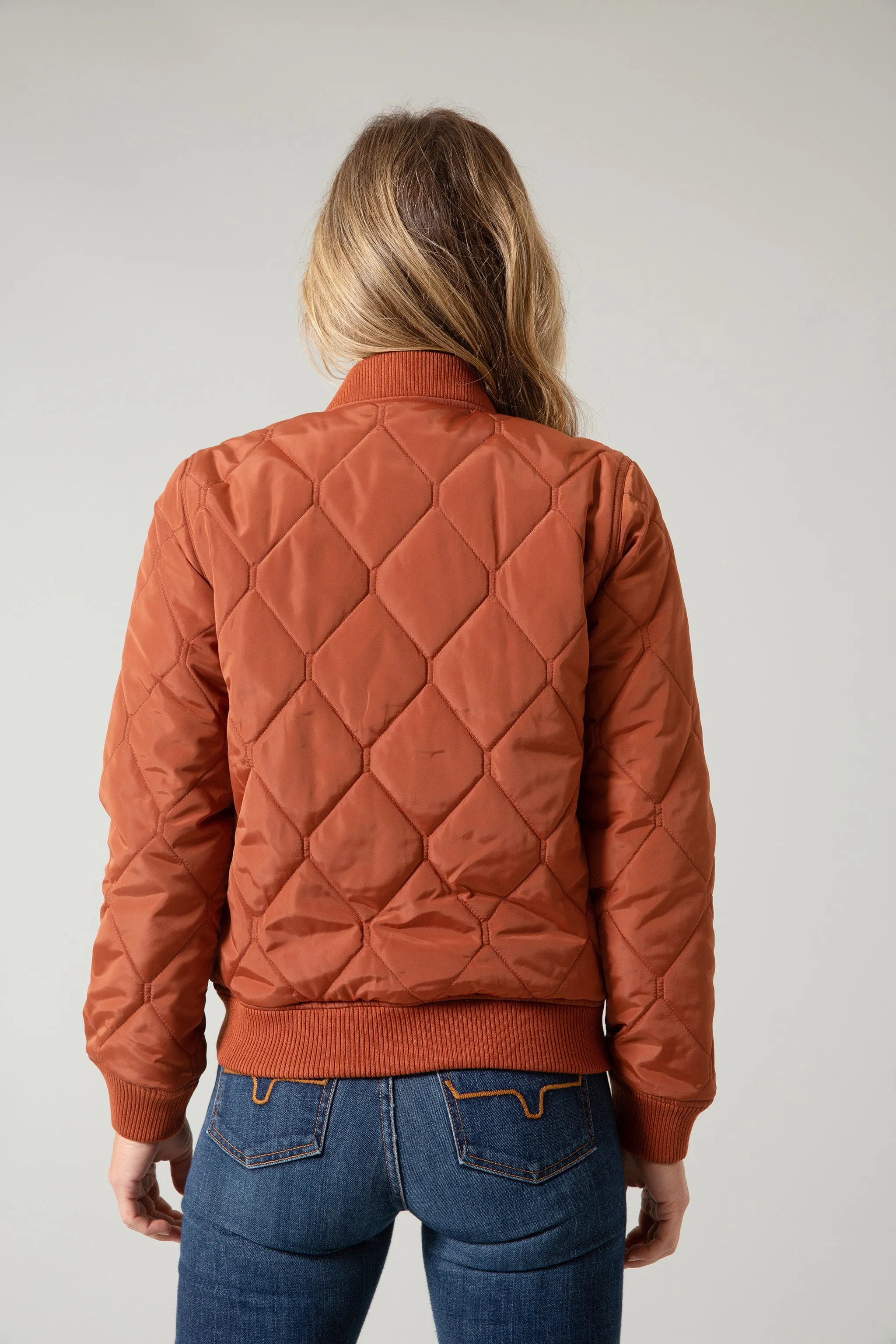 Kimes Ranch Women's Dark Rust Marinos Bomber Jacket