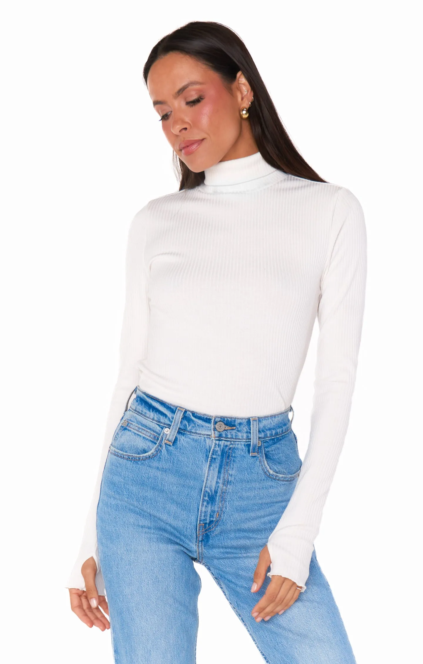 Layer Up Top ~ White Rib Knit