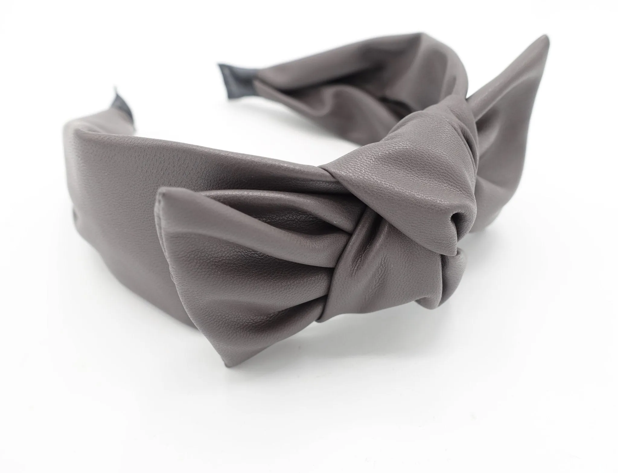 leather bow knot headband stylish hairband women hair accessories