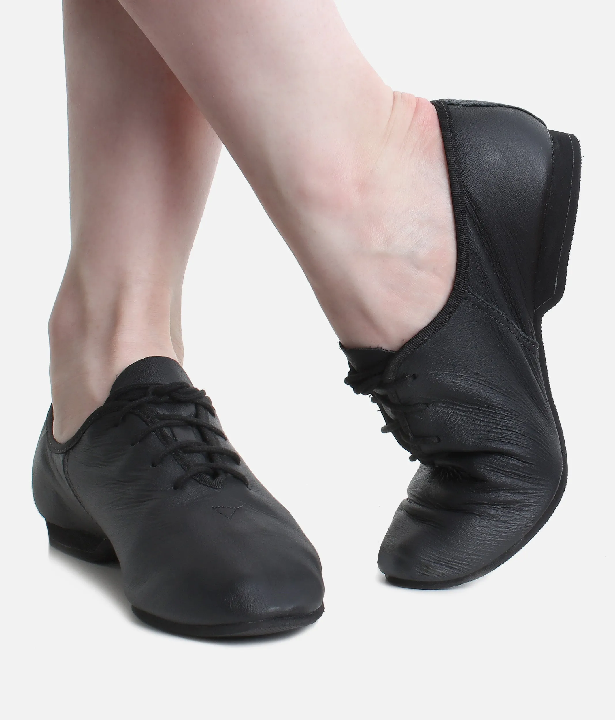 Leather Lace-Up Jazz Shoes for Children, Perfect for Beginners - JZE16