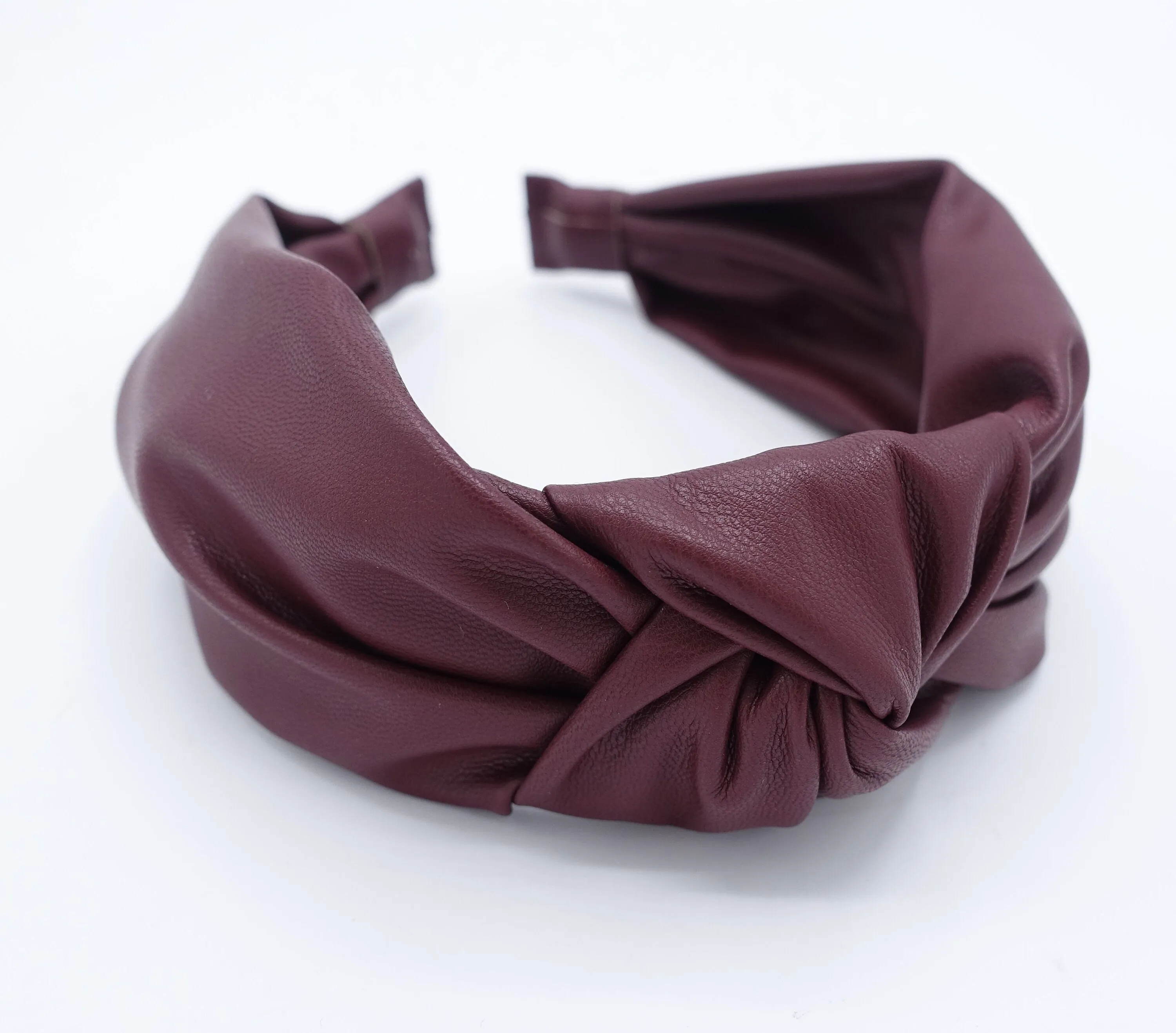 leather top knot headband stylish Fall Winter hairband women hair accessories