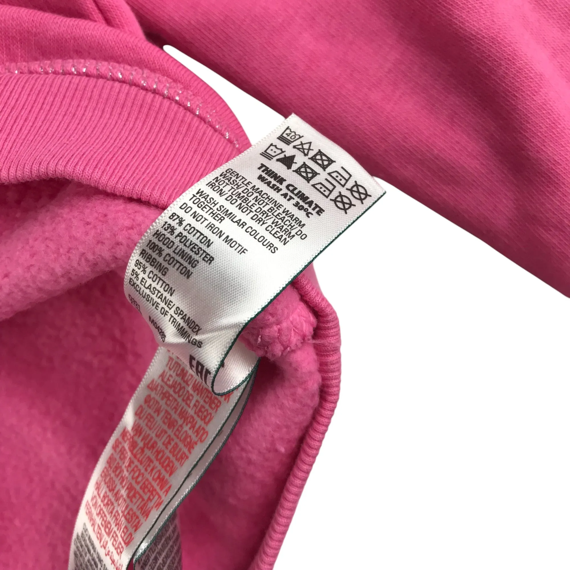 M&S hoodie 6-7 years pink patched pullover