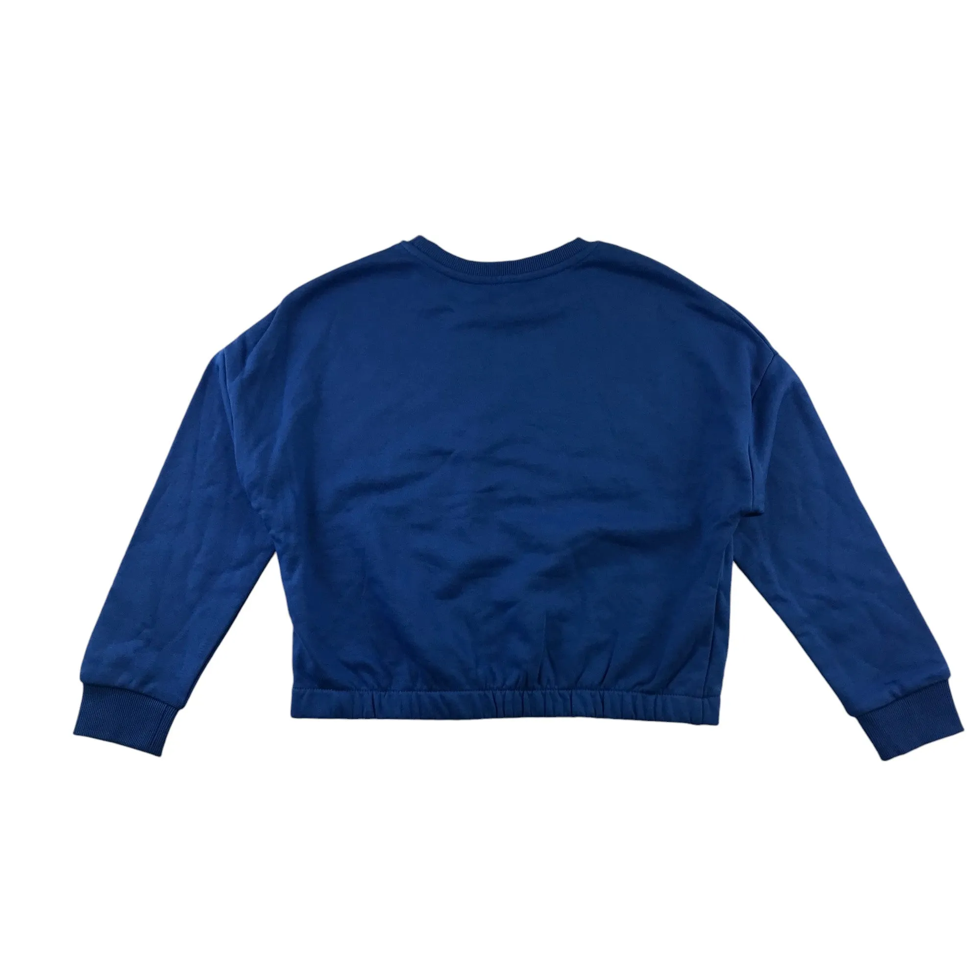 M&S sweater 9-10 years blue cropped Unstoppable print text