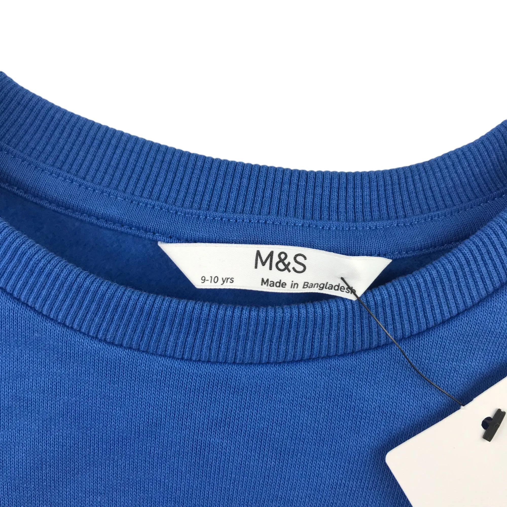 M&S sweater 9-10 years blue cropped Unstoppable print text