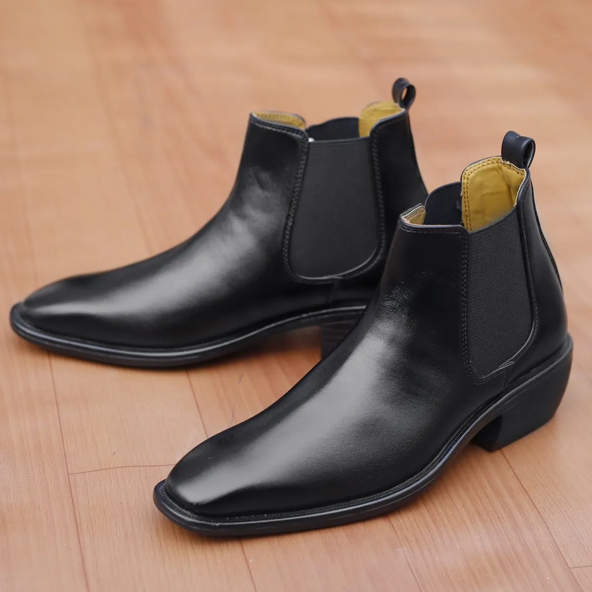 Men's 3 Inch Hidden Height Increasing  High-end Fashionable Chelsea Boots