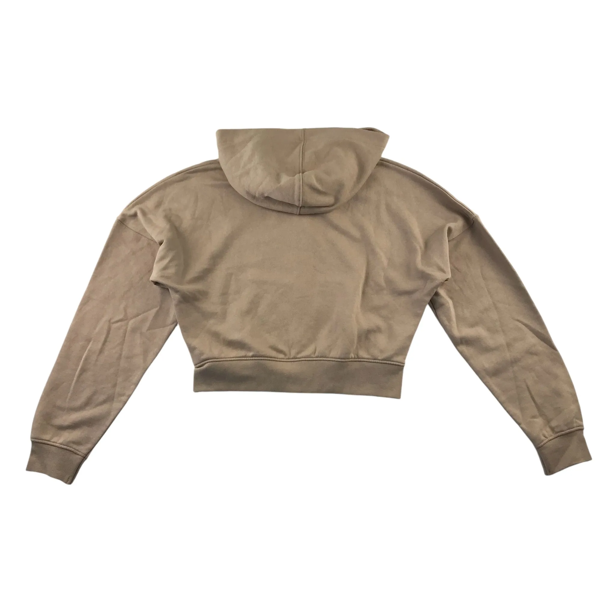 New Look hoodie 14-15 years dark beige brown cropped with full zipper