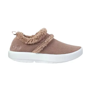 OOfos Women's OOcoozie Low Shoes - Chocolate Sherpa