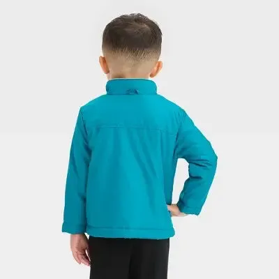 Open Box - Cat & Jack Toddler Kids Zip-Up Winter Puffer Windbreaker 3-In-1 Jacket