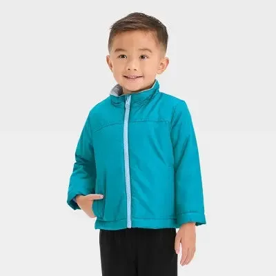 Open Box - Cat & Jack Toddler Kids Zip-Up Winter Puffer Windbreaker 3-In-1 Jacket