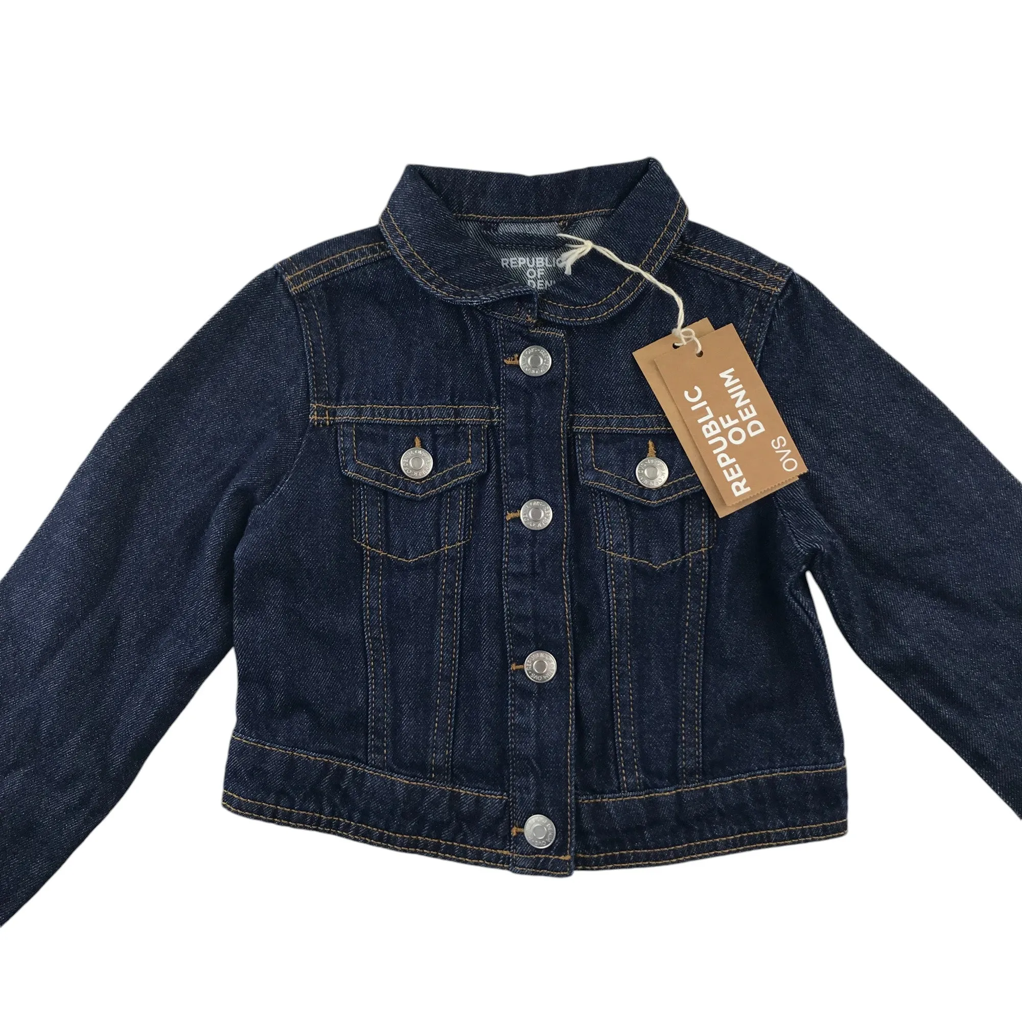 OVS republic of denim jacket 5-6 years dark navy cotton