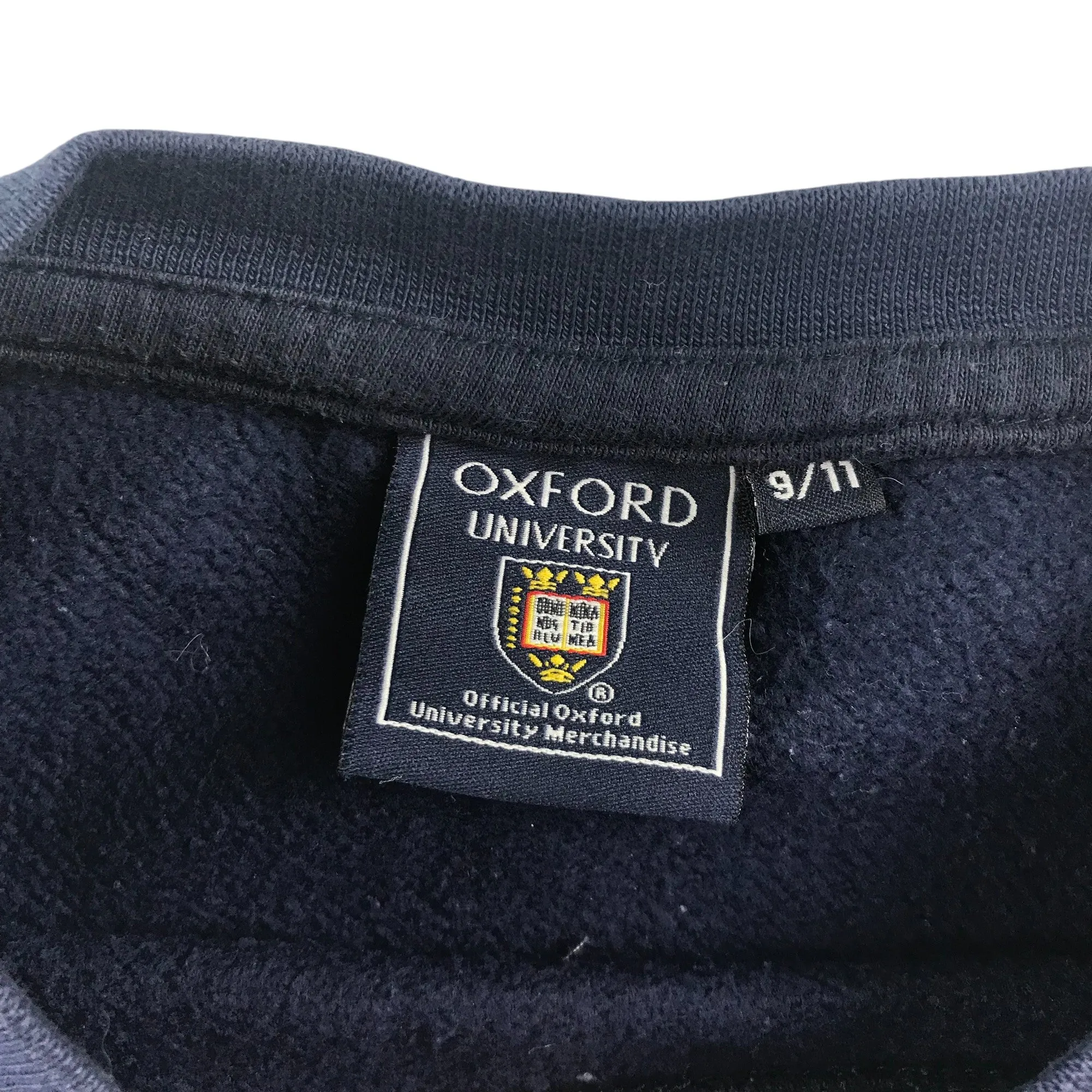 Oxford University sweater 9-11 years navy blue crew neck