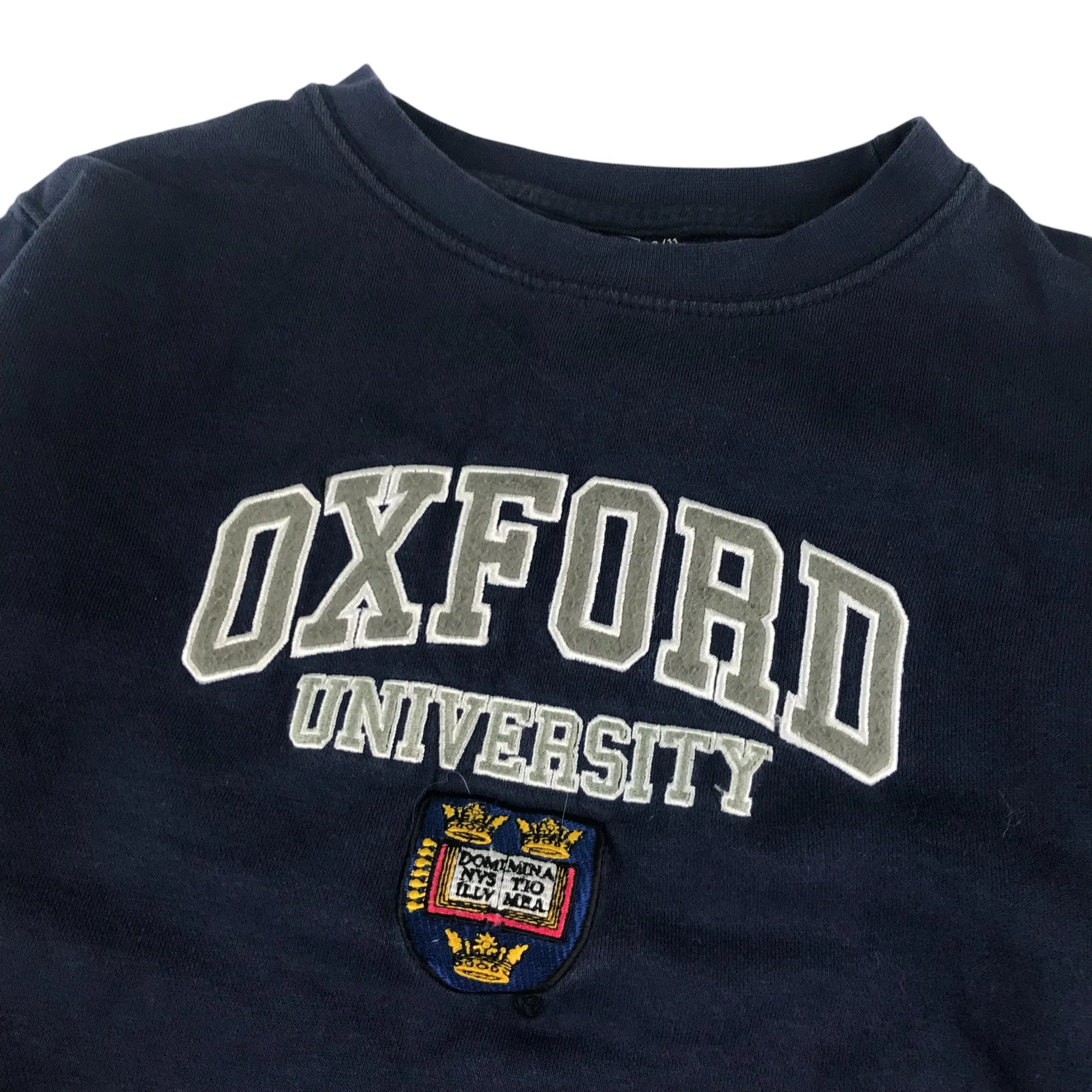 Oxford University sweater 9-11 years navy blue crew neck