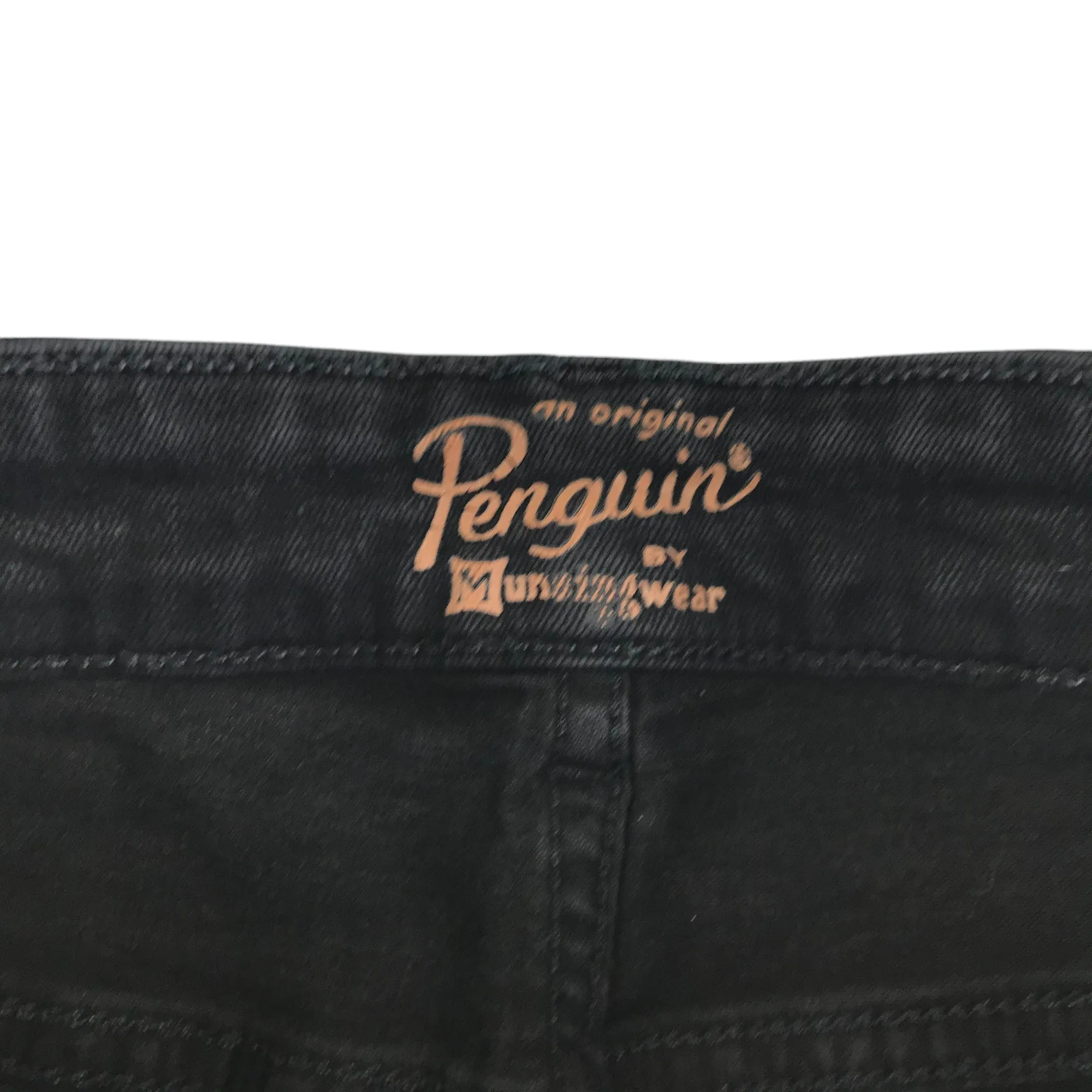 Penguin jeans adult size W32xL32 black plain