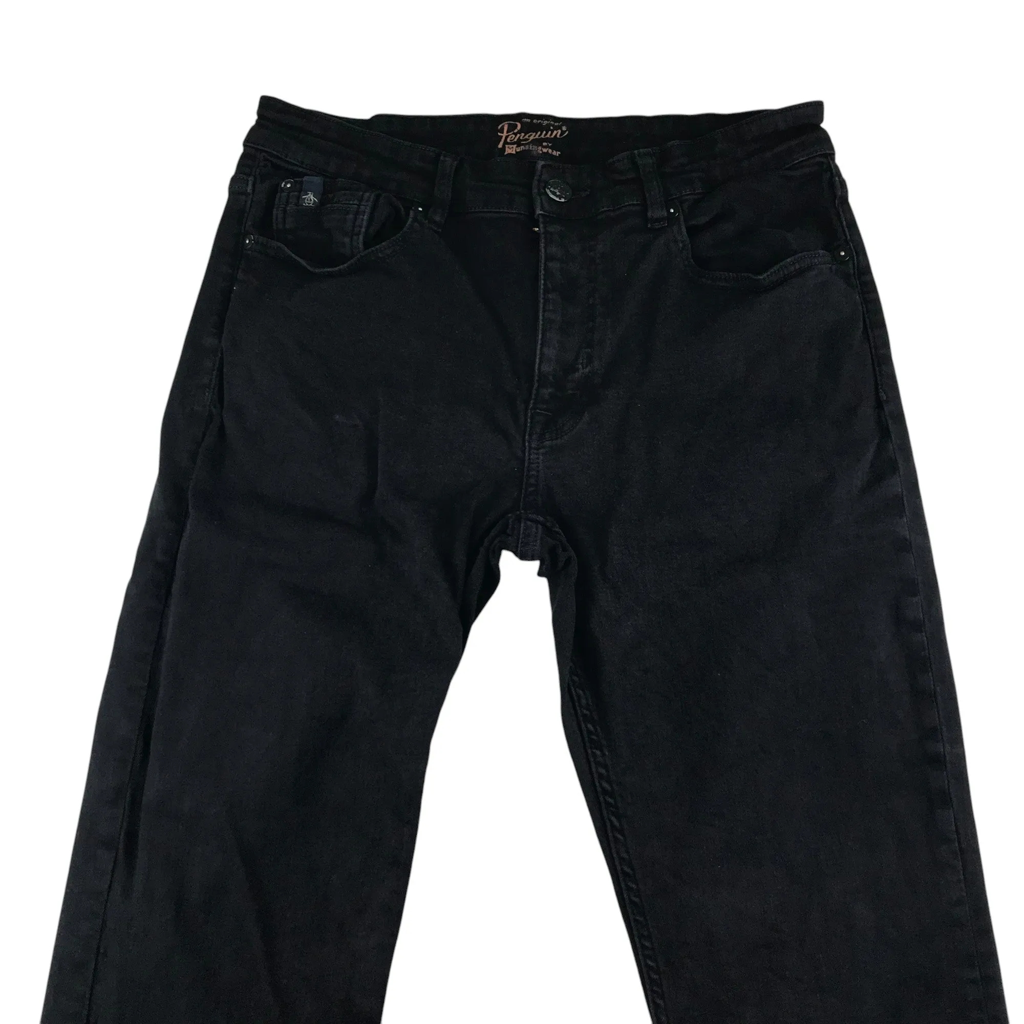 Penguin jeans adult size W32xL32 black plain