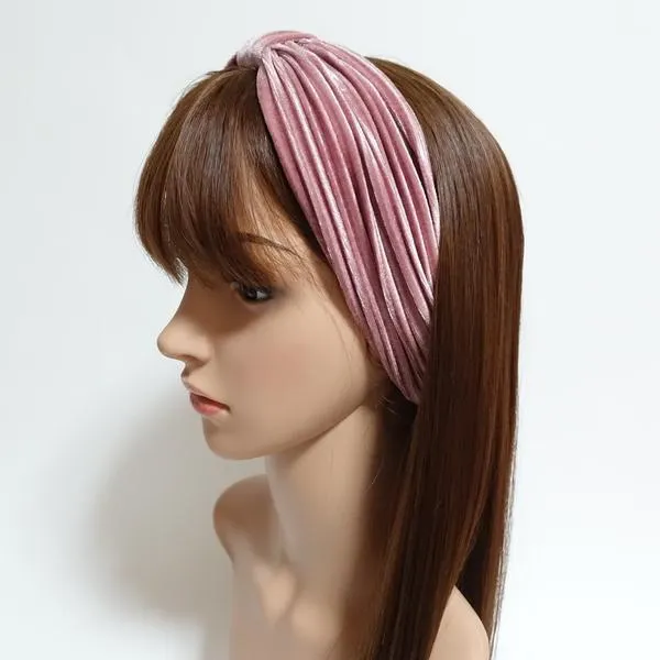 Pleated Velvet Hair Turban Fashion Headband Women Hair Accessories