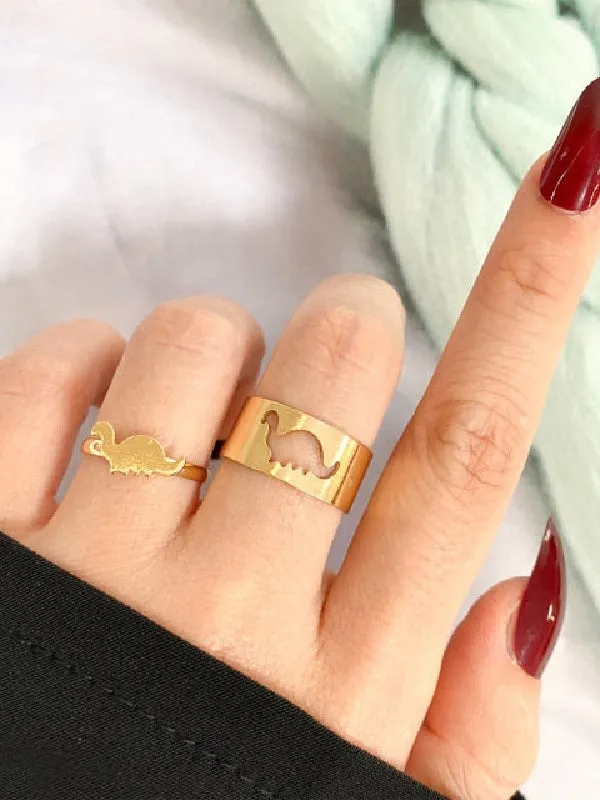 Punk Dinosaur Shape Rings Accessories