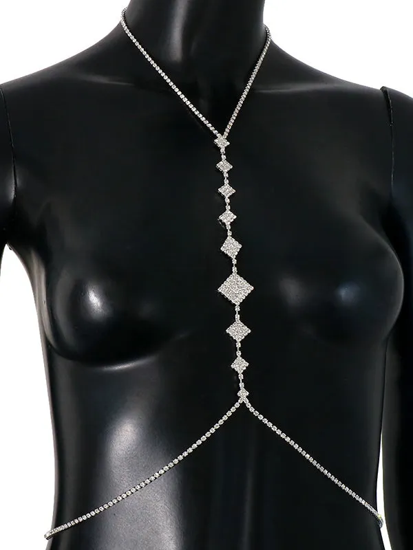 Rhinestone Rhombus Body Chain Accessories