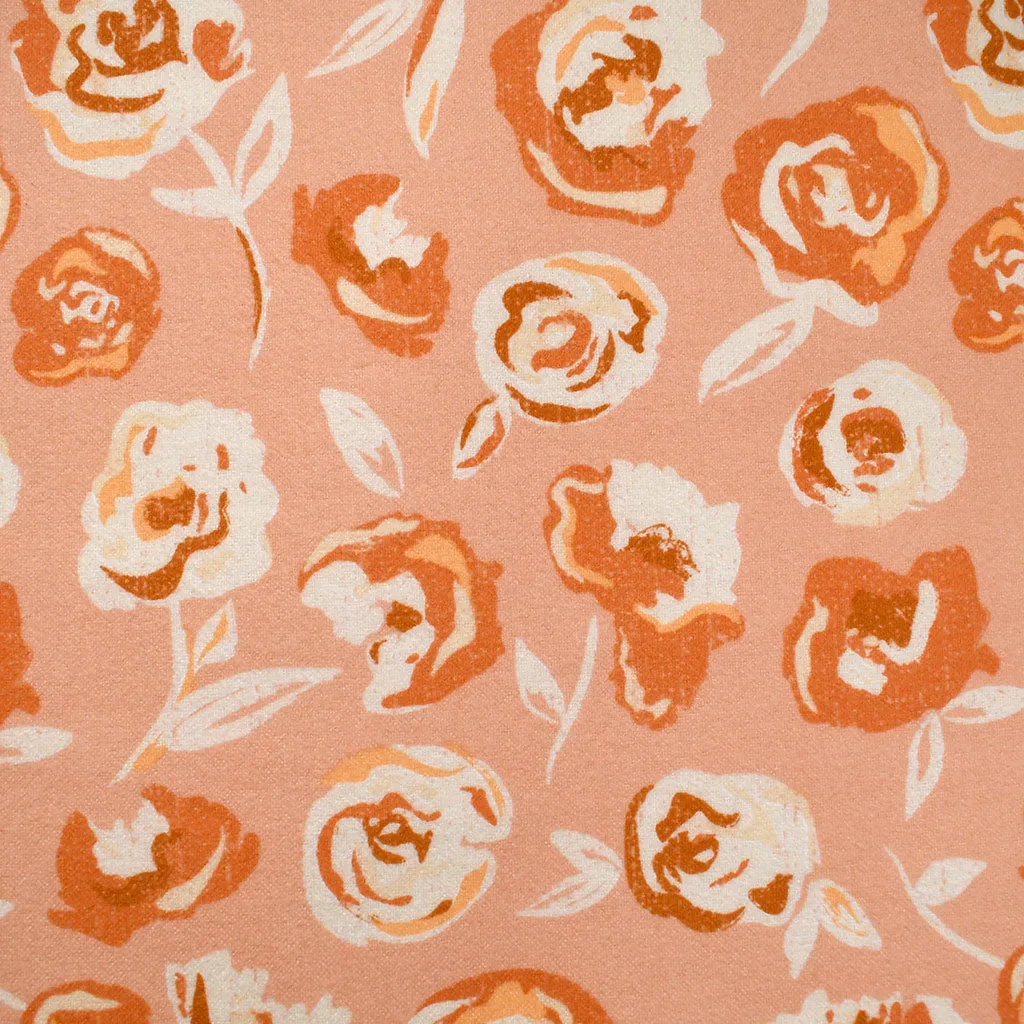 Road to Round Top Freshly Gathered Floral Cozy Flannel Coral