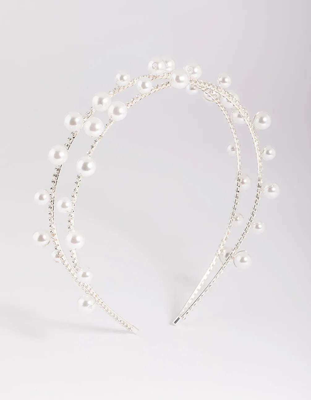 Silver Pearl Headband