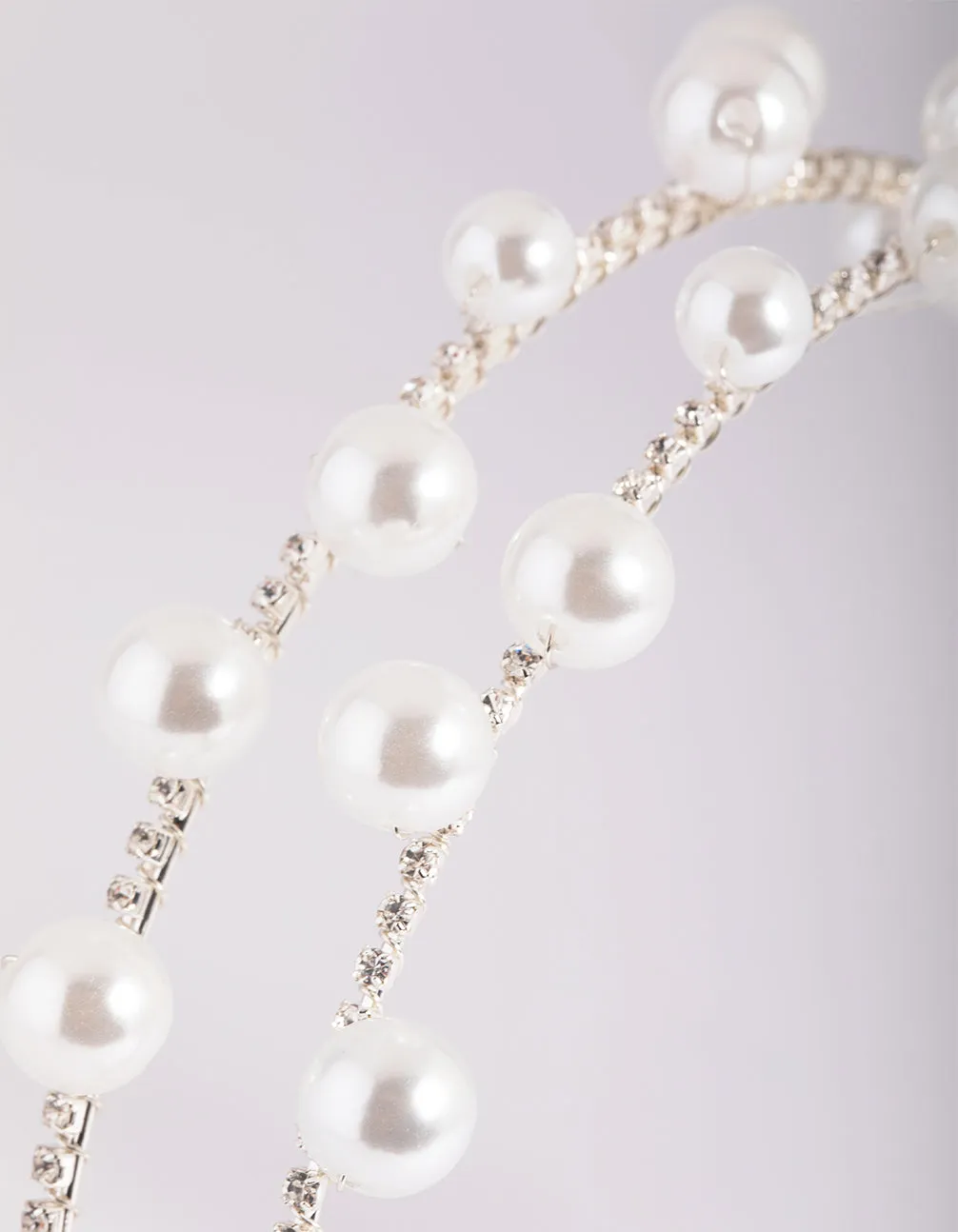 Silver Pearl Headband