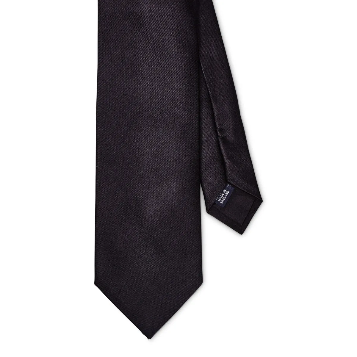 Sovereign Grade Black Solid Satin Tie