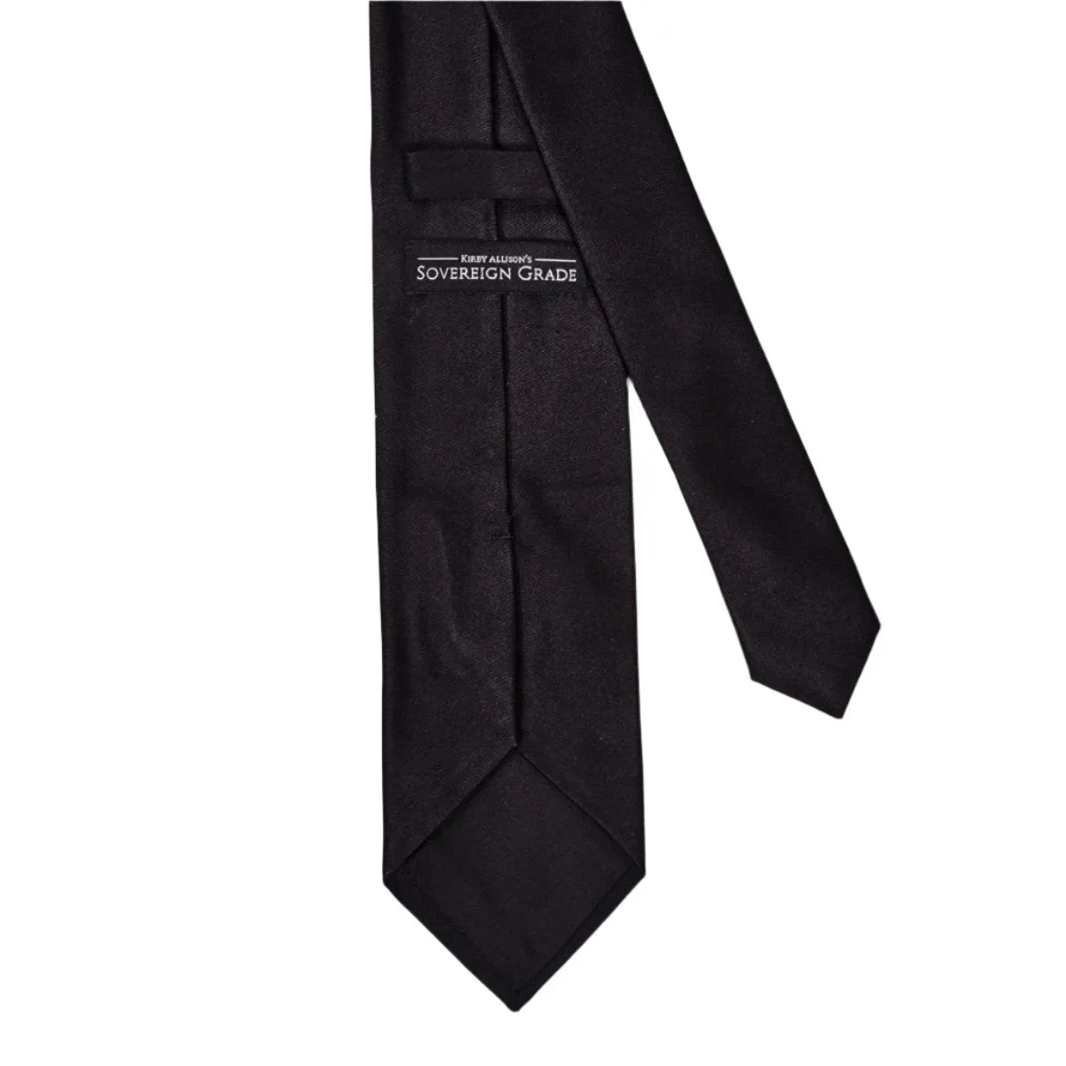 Sovereign Grade Black Solid Satin Tie