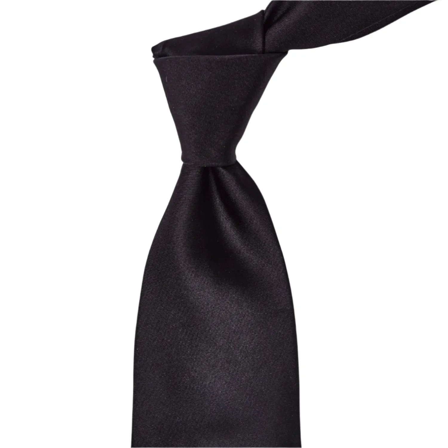 Sovereign Grade Black Solid Satin Tie