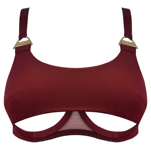 Syra peep wire bra - morello