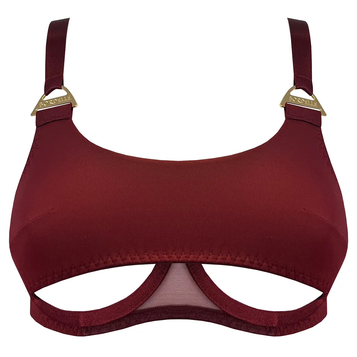 Syra peep wire bra - morello