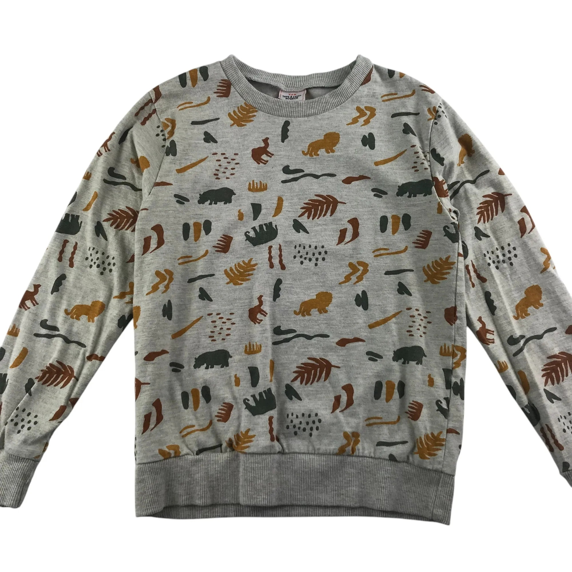 Tape A L'oeil sweater 7-8 years grey nature prints