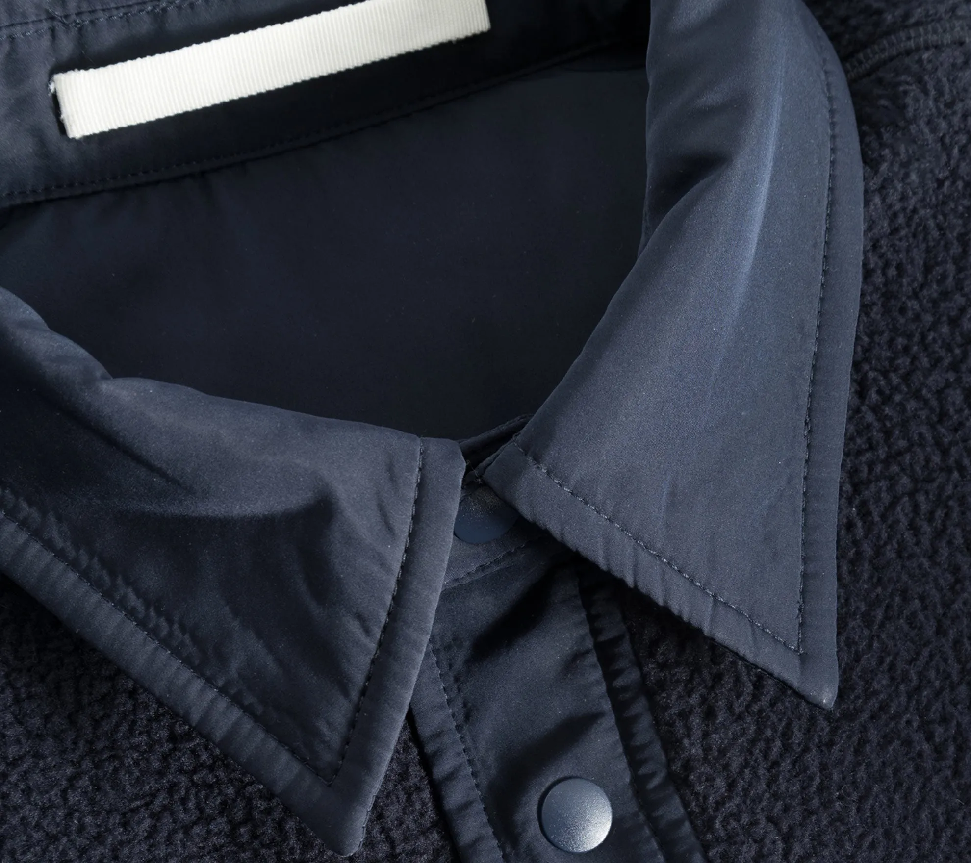 Ulrik Reversible Fleece Overshirt | Dark Navy