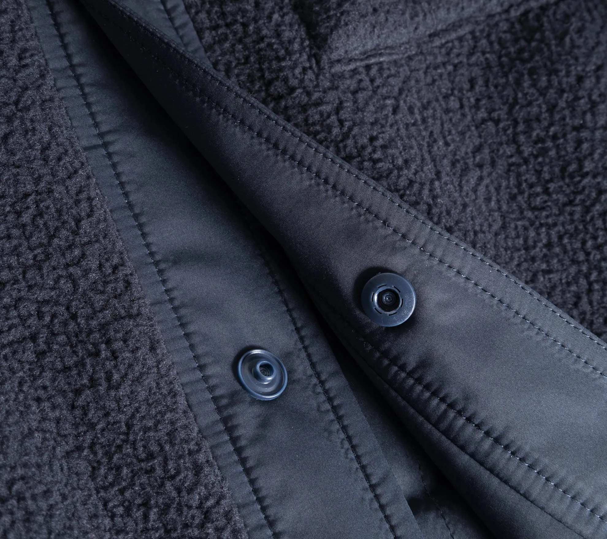 Ulrik Reversible Fleece Overshirt | Dark Navy