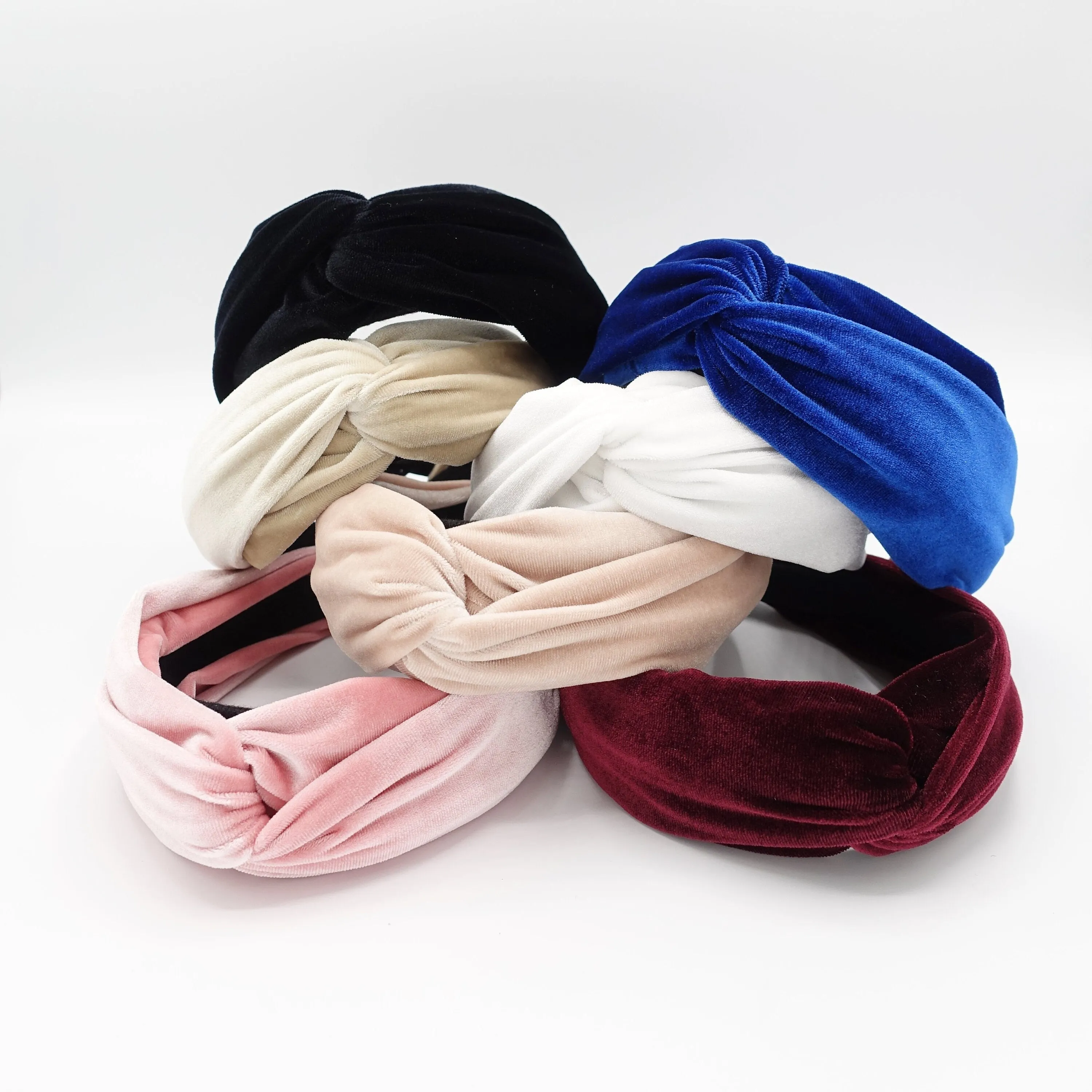 velvet twist headband solid stylish hairband woman hair accessories