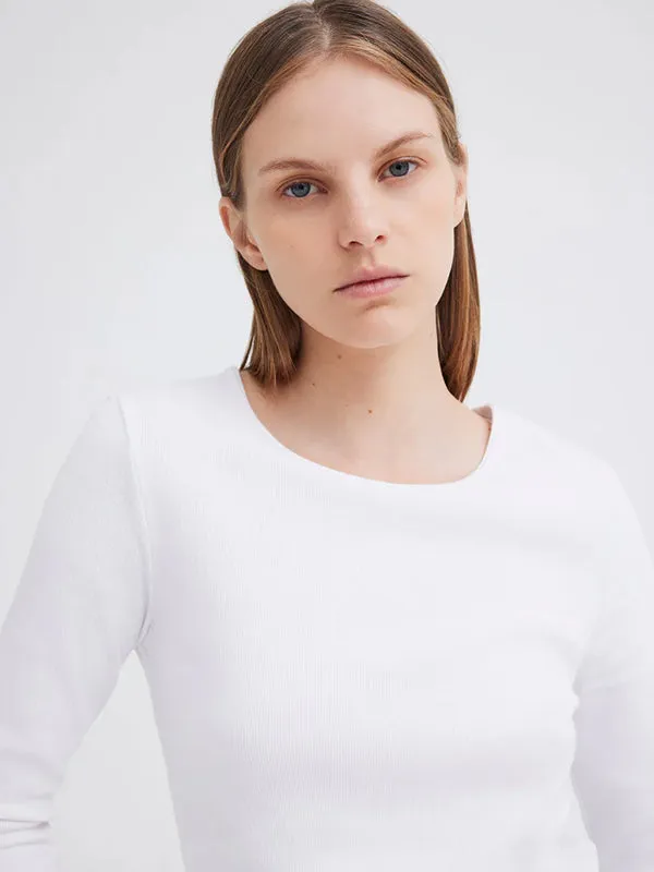 Vere Long Sleeve Top in White