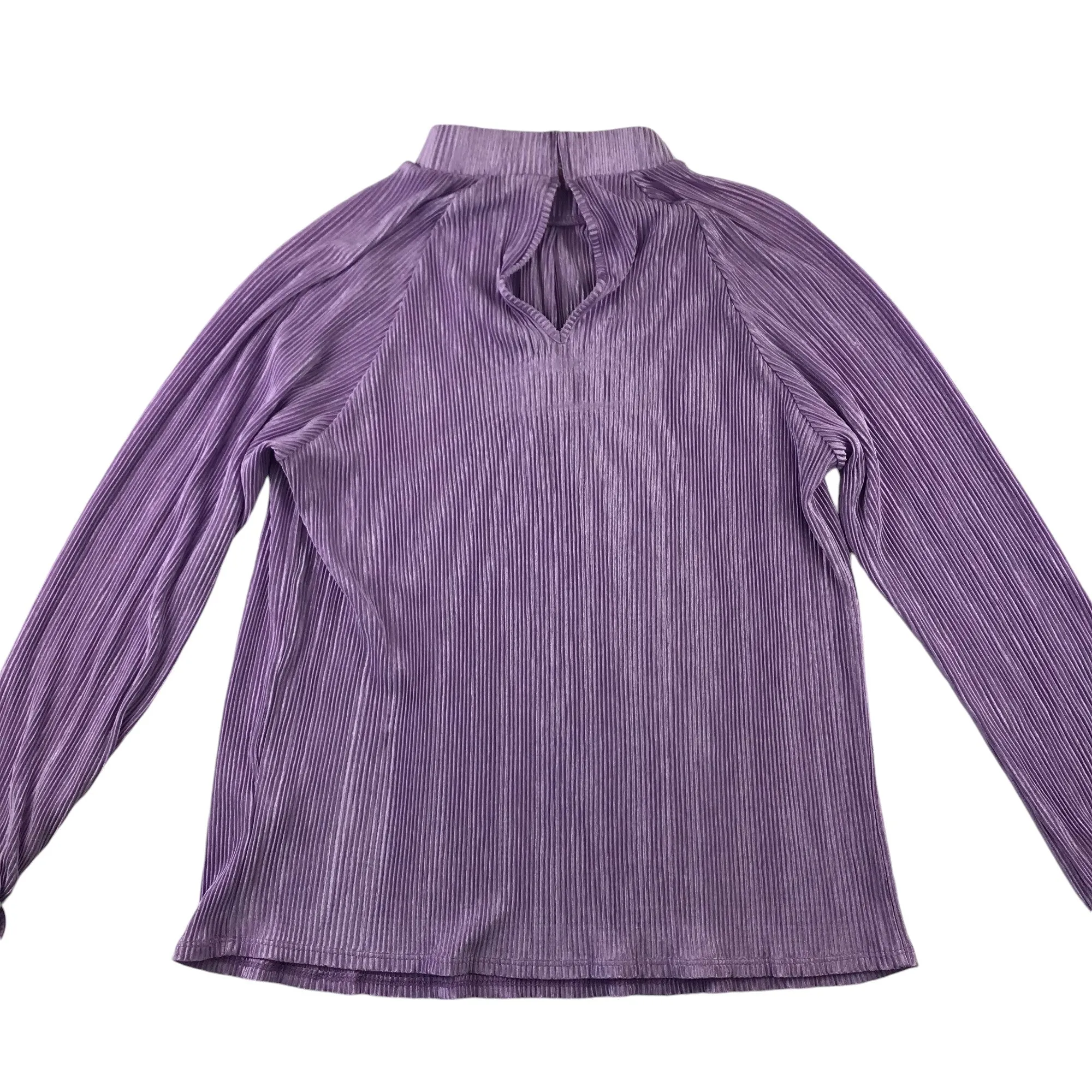 Very blouse women size UK 14 lilac long sleeve mock neck top