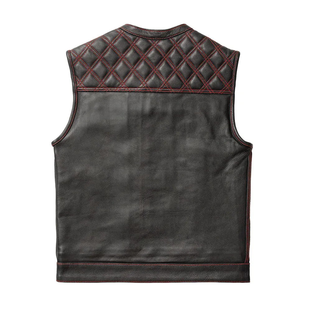 Whaler Red - Men's Club Style Leather Vest (Limited Edition)