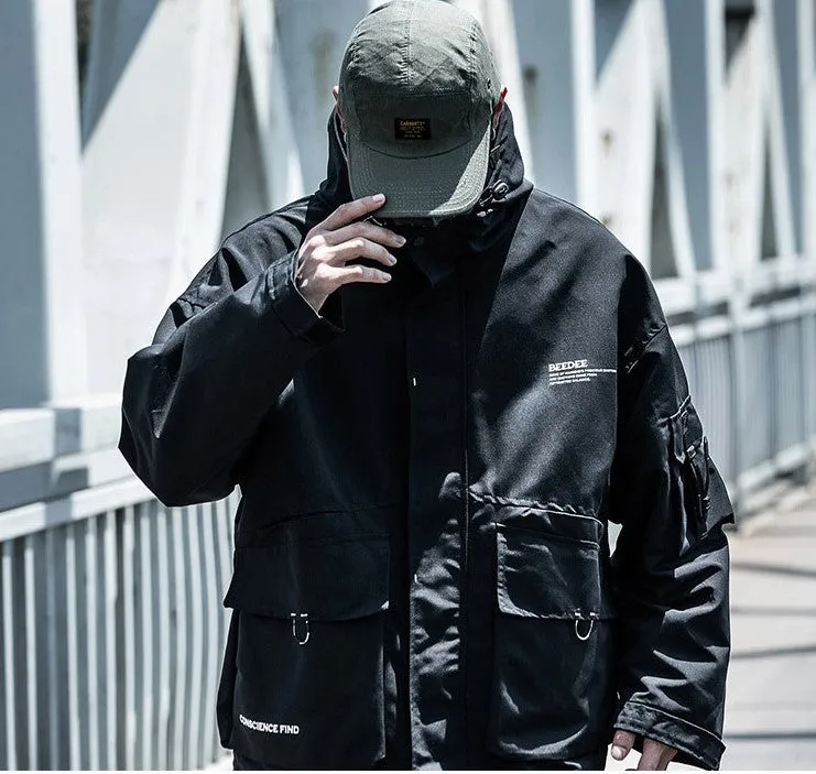 WLS Oversized Multi-Pocket Lightweight Cargo Jacket