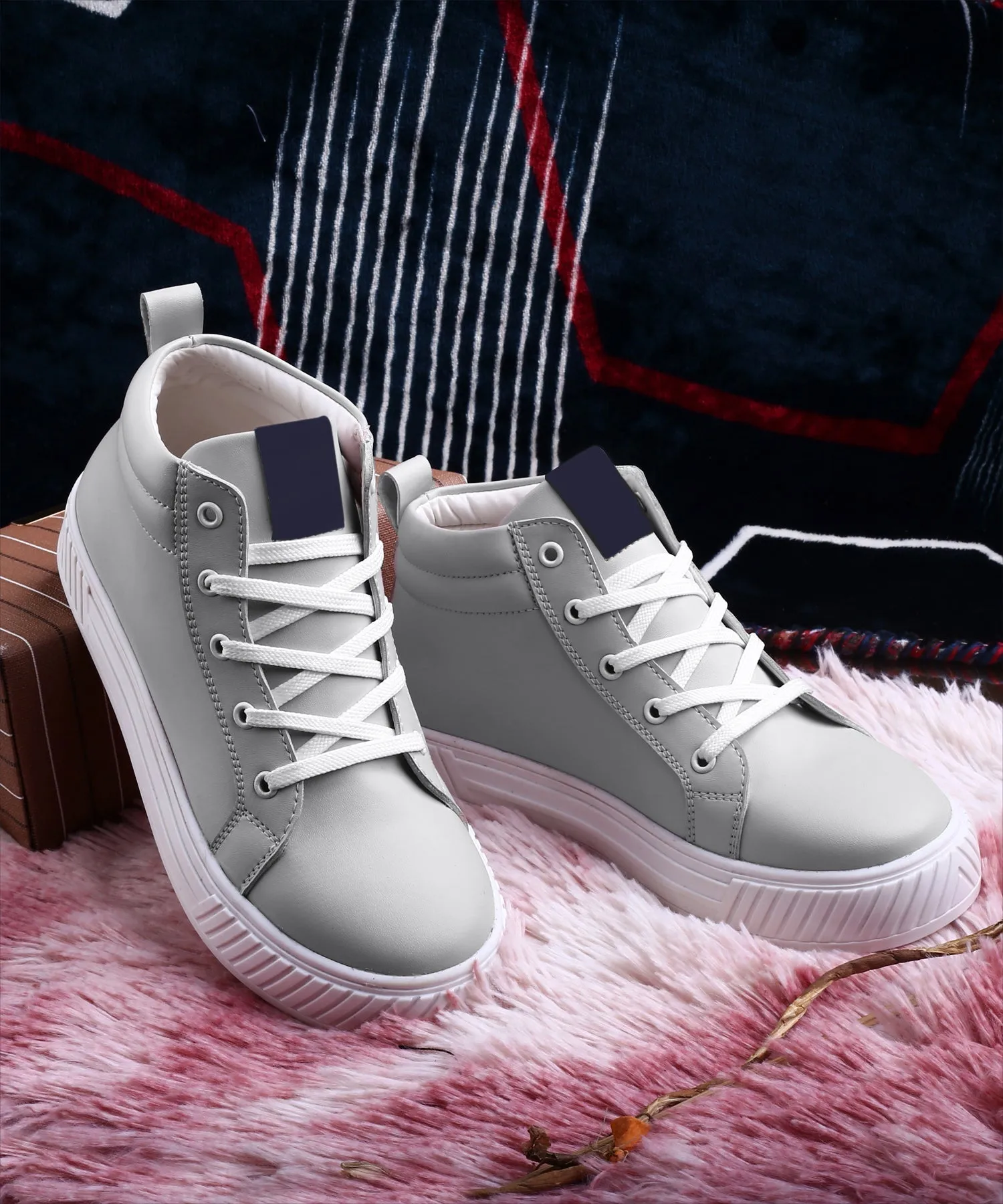 Women's Vegan Leather Casual Sneakers Shoes