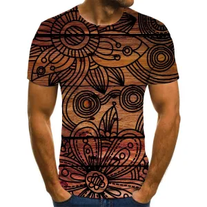 wood grain black pattern road tshirt special texture t shirt 3D different art costume Cool men